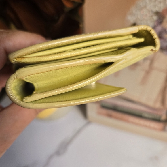 Alexander McQueen Yellow Saffiano Leather Trifold Wallet - Picture 15 of 16